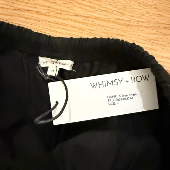 Whimsy + Row Allison Shorts-Black Linen - Picture 8 of 8